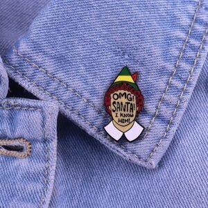 Festive Elf Themed Enamel Pin